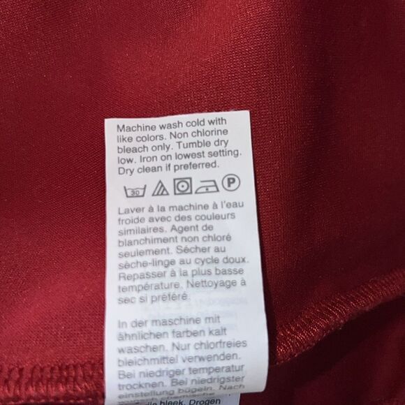 MADEWELL TEXTURE & THREAD Red Crepe Wrap Side Tie Top-XS - Picture 9 of 9